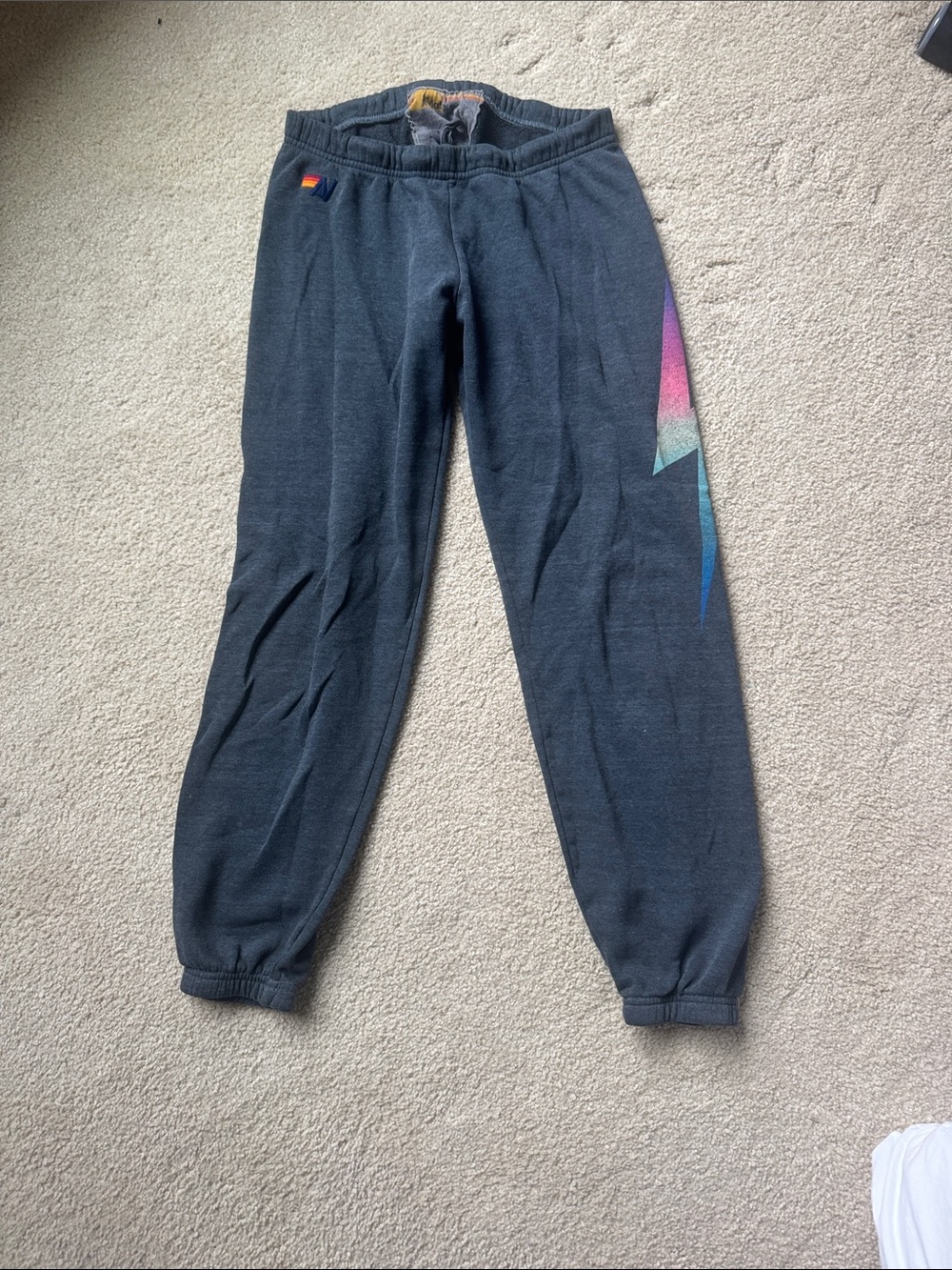 Aviator Nation Charcoal Joggers with Gradient Star Bolt